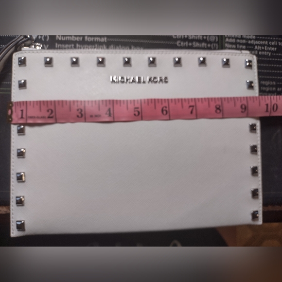 Michael Kors White Studded Wristlet - Picture 7 of 8